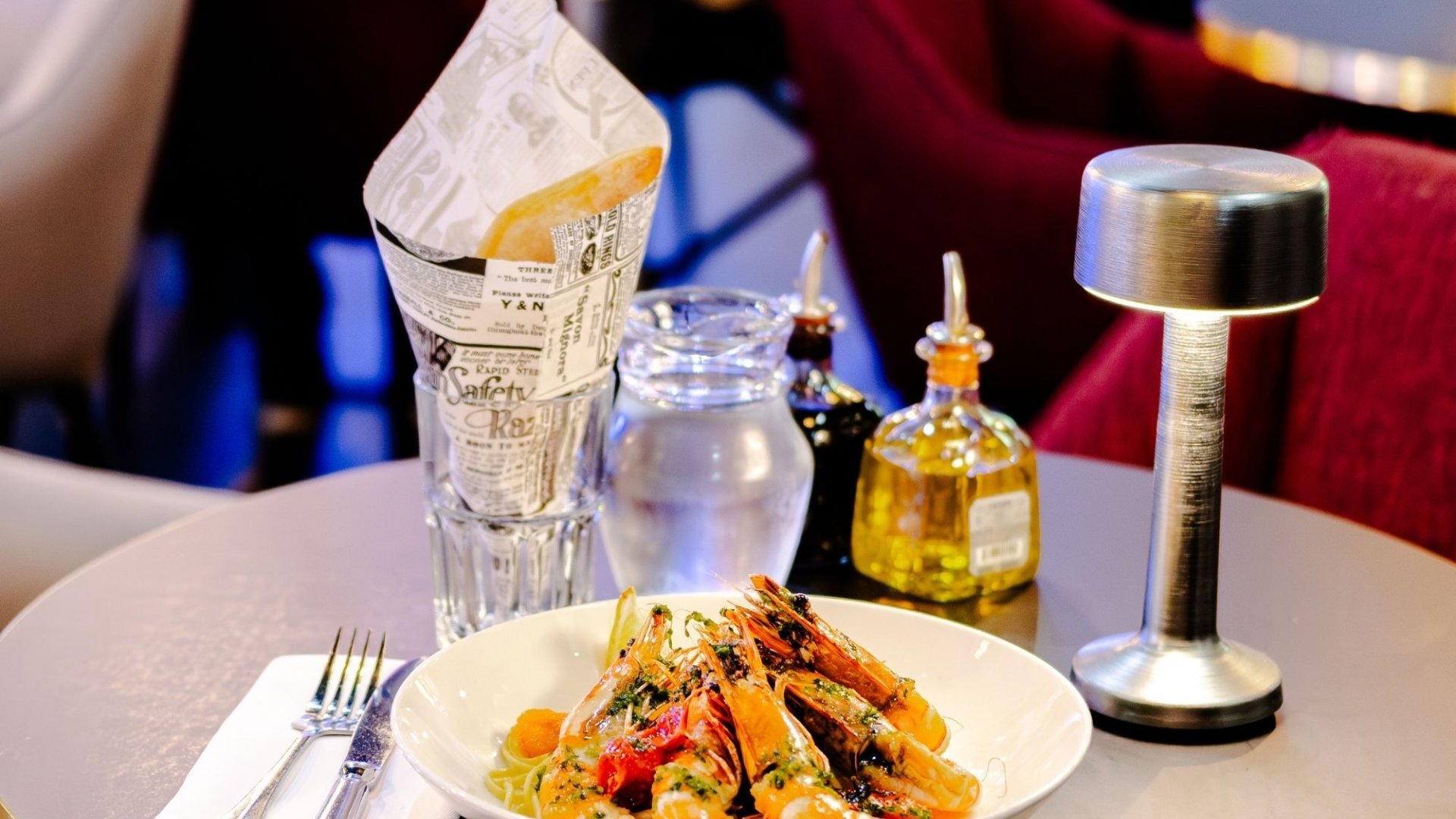 Délicieux plat de crevettes servi au restaurant Le Prom' du Casino Partouche de Nice